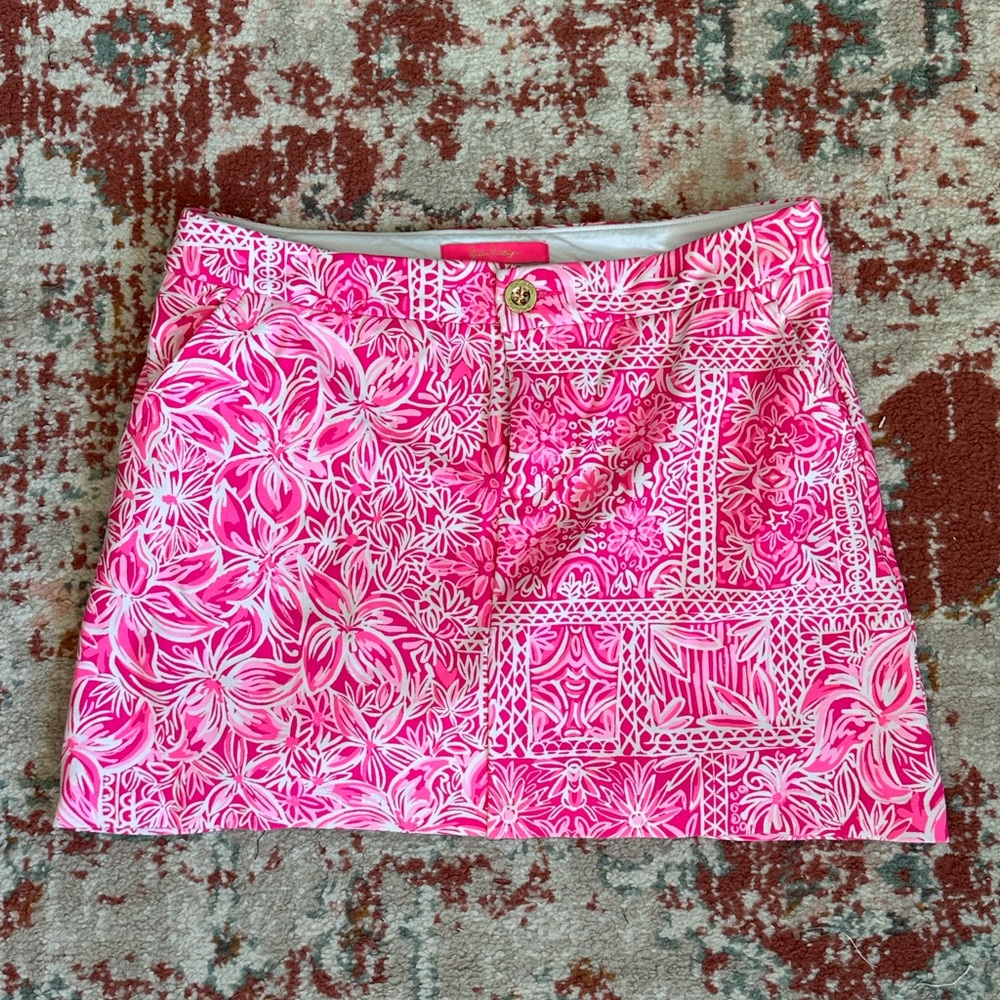 Lilly Pulitzer Skort Size 6 Pink Colette Knit Skort Pinata New Blooms The Block